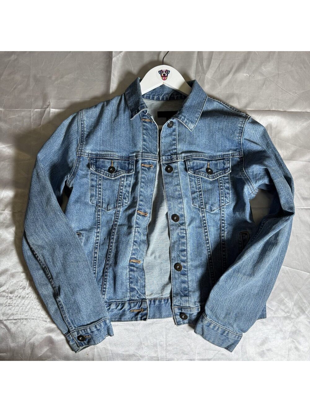 Uniqlo Light Wash Denim Trucker Jacket Size XS Button Front